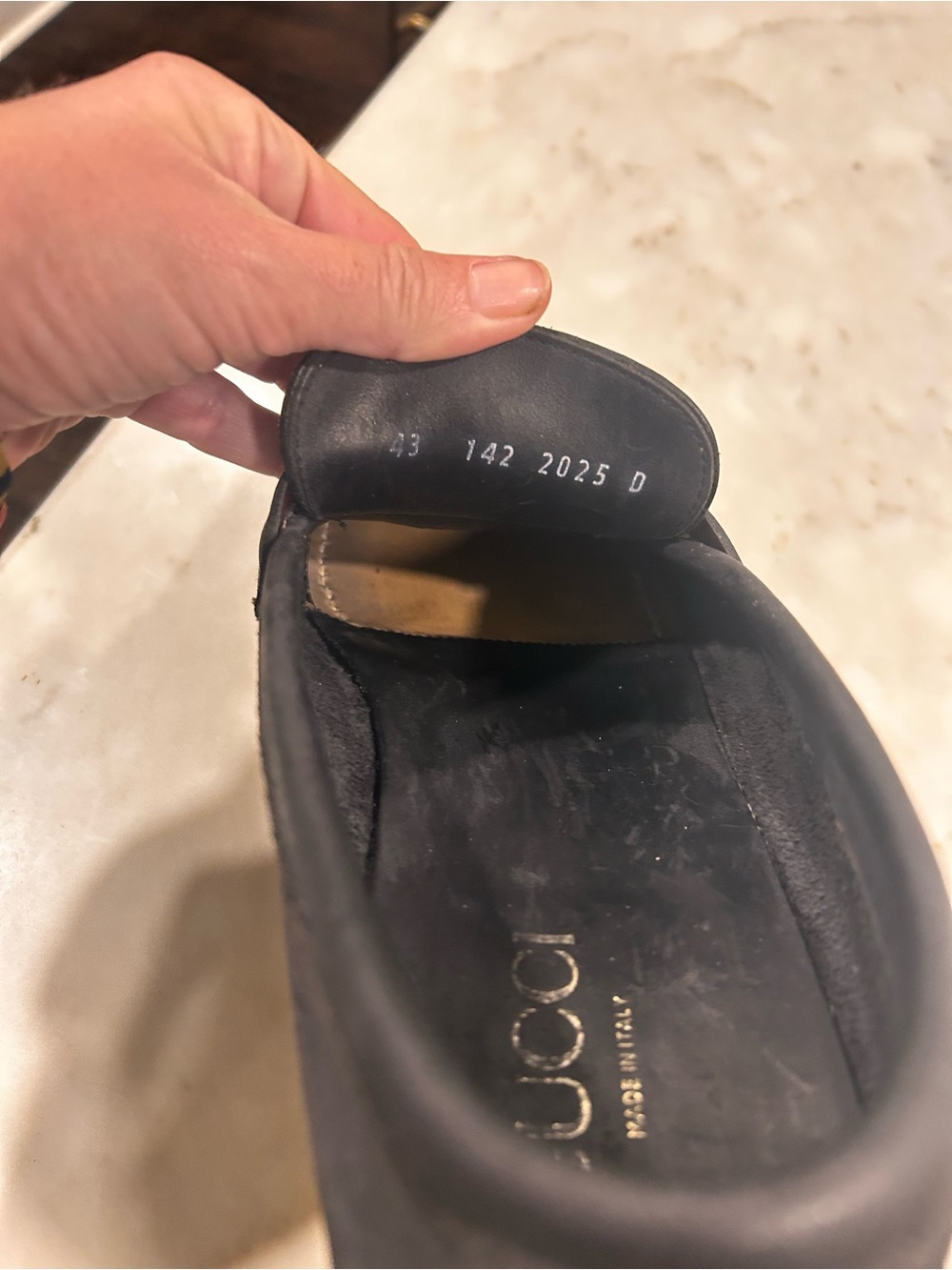 Gucci vintage Navy Leather Bit Loafers with Gold Hardware - Picture 15 of 15